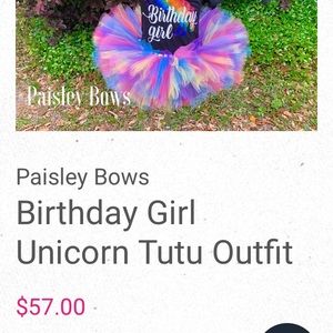 Unicorn birthday outfit size 4t